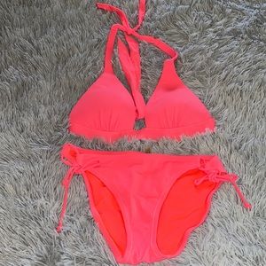 Victoria’s Secret Neon coral swimsuit medium